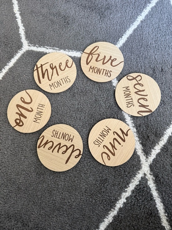 Other - Wooden Baby Monthly Milestone Discs